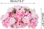 NUPTIO Flower Ball Arrangement Bouquet - 2 Pcs 14.2 inch Diameter Pink Fake Flowers Roses Balls for Centerpieces Tables - Artificial Rose Arrangements for Wedding Centerpiece Table Decorations
