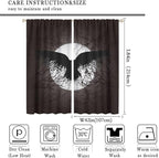 Cool Raven Print Curtains - Vintage Nordic Viking Theme Dead Tree Crow Full Moon Thermal Insulated Blackout Curtains - Rod Pocket Window Treatment Drapes for Bedroom 2 Panels 84L x 42W