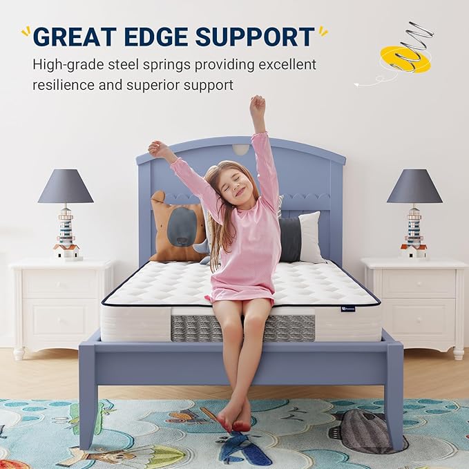 Avenco 6 Inch Twin XL Mattress, Twin Bed Mattresses in a Box, Medium Soft, Breathable Fabric Cover & Adaptive Support, CertiPUR-US Certified, Twin XL Size Mattress in Guest and Kids Bedroom