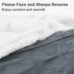 Catalonia Sherpa Wearable Blanket with Sleeves & Foot Pockets for Adult Women Men, Comfy Snuggly Wrap Sleeved Throw Blanket Robe, Gift Idea, Grey
