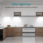 ASOKO Dimmable Under Cabinet Lighting for Kitchen - 6 Pcs 12 inches Linkable Counter Light Bars, Led Closet Light Daylight White 4500K,DC24V 1360Lumens,20W Led Shelf Lighting (ETL Plug)