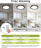 hepside 4PACK Flush Mount LED Ceiling Light Fixture Oil Rubbed Bronze, 12Inch 28W, Dimmable 3000K-4500K-6000K 3 Color Ceiling Lamp 3200LM Low Profile Ceiling Light for Kitchen Bedroom Hallway