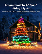 Govee Christmas Lights 2, RGBWIC 164FT 500LEDs String Lights for Holiday Decor, Smart Indoor Outdoor LED Decoration with Shape Mapping Function, 130+ Scene Modes, APP Control, Clear Wire