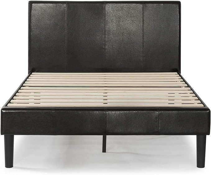 ZINUS Gerard Faux Leather Upholstered Platform Bed Frame, Mattress Foundation, Wood Slat Support, No Box Spring Needed, Easy Assembly, California King