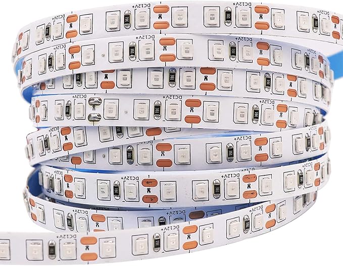 12V LED Strip Light Cool White 6000K 5M/16.4ft 600LEDs Flexible SMD2835 High Brightness No-Waterproof IP20 LED Tape Lights for Bedroom Kitchen Party etc Decorate(No Power Supply)