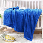 Exclusivo Mezcla Plush Fuzzy Fleece Throw Blanket, Super Soft, Fluffy and Warm Blankets for Couch, Bed, All Season Use (40x50 Inches, Cobalt Blue)