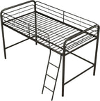 DHP Junior Loft Bed, Space-Saving Metal Frame, Black Finish, Ideal for Younger Children