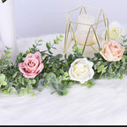 DearHouse 6 Pack Faux Eucalyptus Garland Plant, Artificial Vines Hanging Eucalyptus Leaves Greenery Garland for Wedding Backdrop Arch Wall Decor, 5.9 Feet/pcs UV Protected Indoor Outdoor