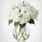 8 Pcs 18 Inch Hydrangea Artificial Flowers Faux Hydrangea Flowers with Stems Fake Bouquet Bulk Realistic Floral for Fall Home Table Christmas Indoor Outdoor Decoration(White)