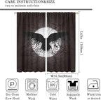 Cool Raven Print Curtains - Vintage Nordic Viking Theme Dead Tree Crow Full Moon Thermal Insulated Blackout Curtains - Rod Pocket Window Treatment Drapes for Bedroom 2 Panels 63L x 31.5W