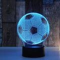 AZIMOM 3D Illusion Lamp Soccer Decor Night Light 7 Colors Changing Led Night Light for Kids Smart Touch Optical Illusion Bedside Lamps Bedroom Home Decoration Boys & Girls Women Birthday Gifts