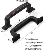 Khtumeware 10 Pack 3-Inch Cabinet Handles - Oil Rubbed Bronze Pulls & Drawer Handles for Cabinets & Cupboards