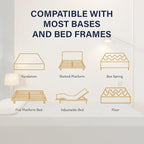 EGOHOME 14 Inch California King Mattress, Copper Gel Memory Foam Mattress for Pain Relief, Therapeutic Mattress in a Box, CertiPUR-US Certified, Fiberglass Free Medium Mattress, Black