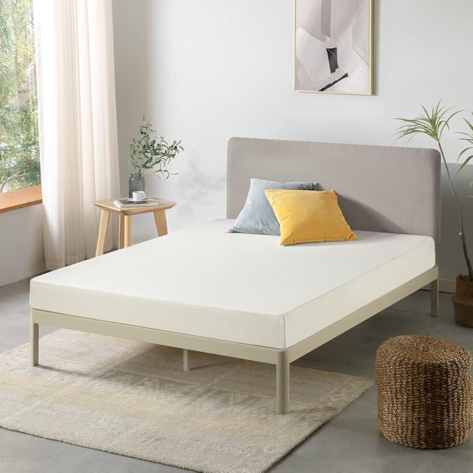 Best Price Mattress 6 Inch King Mattress Bed-In-A-Box, Green Tea Memory Foam,White