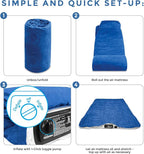 SoundAsleep Products Dream Series Luxury Air Mattress, ComfortCoil Technology, Built-in High Capacity Pump for Home, Camping- Double Height, Adjustable, Inflatable Blow Up, Portable (King Size)