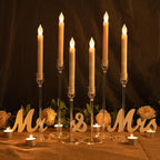 Vincidern 18pcs Clear Taper Candle Holders for Table Centerpieces, Acrylic Candle Holder Set for Wedding, Events, Party, Christmas, Halloween, Clear Decorative Candlestick Holders
