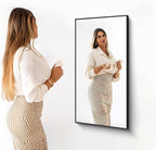 Black Bathroom Mirror for Wall, 24x48 Inch Rectangle Mirrors with Metal Frame, Modern Vanity Wall Mirror Decor for Entryway Hangs, Bathroom Living Room Horizontal or Vertical
