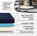 Foamma 6” x 36” x 75” Water Resistant Gel Memory Foam RV Bunk Mattress, Firm High Density Foam Base, Comfortable and Durable Polyester Cover, Truck, Camper, Travel Trailer, Made in USA