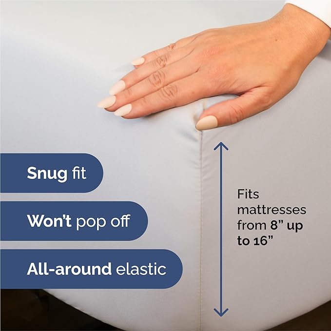 King Sheets Set 6 Piece - Includes 4 Pillowcases - Bed Sheets King Size - Soft Hotel Luxury Bedding - Cooling, Comfy, Cozy & Breathable - 1 Flat, 1 Fitted & 4 Pillowcases w/ Deep Pockets - French Grey