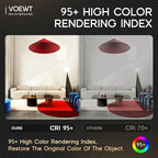 COB LED Strip Lights Warm White 3000K,16.4ft 24V High CRI 95Ra+ Super Bright,Flexible Tape Lights for Bedroom,Mirror,Kitchen Cabinet, Living Room(Power Supply Not Included)
