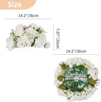 NUPTIO Flower Balls for Wedding Centerpieces - 10 Pcs 14.2 inch Diameter Fake Flower Ball Arrangement Bouquet Party Centerpieces for Tables - White Rose Bouquet Centerpiece Flowers for Wedding Table