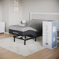 Sven and Son Essential Adjustable Bed Base (Frame) + 10 inch Memory Foam Matt (Firm), Easy Assembly, Head and Foot Lift, Memory Positions, Zero Gravity, Wireless Remote - Twin XL