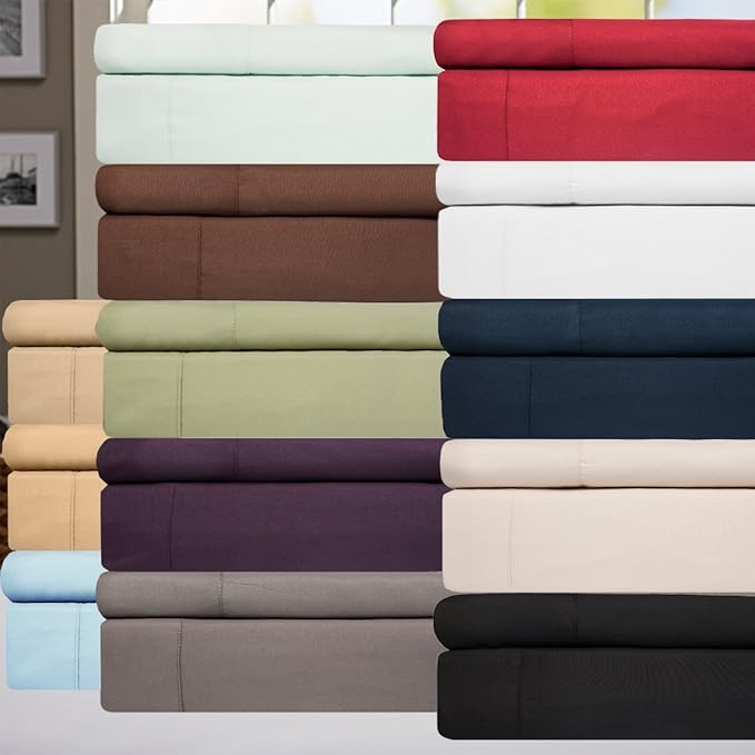 Twin XL Size Bed Sheets - 4 Piece 1500 Supreme Collection Fine Brushed Microfiber Deep Pocket Twin X-Large Sheet Set Bedding - 1 EXTRA PILLOW CASES, GREAT VALUE, Twin XL, White