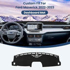 Dashboard Cover Mat Custom Fit for Ford Maverick 2022 2023 2024 2025 2026 (Hybrid)(XL, XLT, Lariat) Dash Cover Nonslip Dash Mat Protector Sunshade No Glare Black
