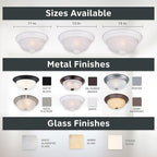 DESIGNERS FOUNTAIN Reedley 2-Lights Flush Mount Ceiling Light, 13 Inch Lighting Fixture for Kitchen, Bedroom, Bathroom, and Hallway, White Alabaster Glass, White, 1257M-WH-AL