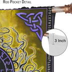 Viking Blackout Curtains Scandinavian Pirate Totem Mythology Golden Tree of Life Printed Curtain Bedroom and Living Room Decoration Blackout Curtains W42 * L45 Inch