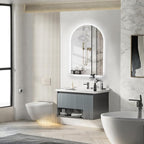 Niccy Arched LED Bathroom Mirror, 32x20 Inch Arch Frameless Backlit Mirrors for Wall Arched Lighted Vanity Mirrors Defogger and 3 Color, Explosion-Proof, HD Glass and IP65 Waterproof