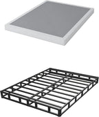 3 Inch Queen Size Box Spring, Low Profile Box Spring for Queen Bed,Heavy Duty Mattress Foundation, Metal Bed Base,Easy Assembly/Noise Free