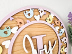 Personalised Elephant Name Sign, Girls Room Door Hanger, Kids Name Sign, Wooden Nursery Name Sign, Kids Room Sign, Door Hanger Kids Bedroom, Birthday Gifts for Baby Boys Girls