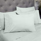Sweet Home Collection 6 Piece 1500 Supreme Collection Brushed Microfiber Deep Pocket Sheet Set-2 Extra Pillow Cases, Great Value, Split King, Mint