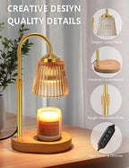 Candle Warmer Lamp with Timer Dimmable, Adjustable Lamp Candle Warmer, Birthday Gifts for Women Mom, Wax Warmer Lamp for Scented Jar, House Warming Gifts New Home Decor