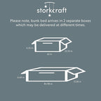 Storkcraft Long Horn Twin-Over-Twin Bunk Bed (Espresso) - GREENGUARD Gold Certified, Converts to 2 Individual Twin Beds