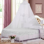 Eimilaly Bed Canopy Mosquito Net, Bed Canopy for Girls Room Decor - Insect Protection Hanging Canopy for Adults, Babies, Outdoor Camping, White/No Opening
