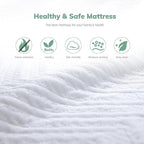 EGO White 10 inch King Memory Foam Mattress, Gel Green Tea Mattress Bed in a Box, CertiPUR-US Certified, 76"x80", Medium Firm