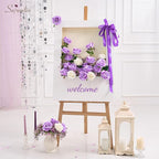 Serwalin 20pcs Artificial Roses, 4'' Big Flower Head, Light Purple Roses Velvet Real Touch, Silk Fake Roses Long Stem Realistic Bouquet for Wedding Table Centerpiece and Home Decor
