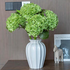 3PCS 22 inch Realistic Artificial Hydrangea Large Real Touch Flowers Artificial Flowers Dry Flowers Outdoor Wedding Christmas Office Family Party Living Room Table Decoration (Green)