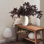 Lyrow 10 Pack Artificial Cimicifuga Plant Leaf Spray Faux Plum Cimicifuga Ramosa Leaf Branch Faux Fall Spray Silk Plants for Home Vase Wedding Garden Farmhouse Table Mantel Decor (32 Inches)