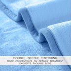 Soft Travel Size Throw for All Season Warm Fuzzy Microplush Lightweight Thermal Fleece Summer Autumn Fall Winter Spring Blankets for Bed Couch Sofa,50x60 Inches,Washed Blue