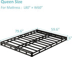 Box Spring for Queen Bed Bed Base 6 Inch, Low Profile Metal Queen Box Spring with Fabric Cover, 3000 Lbs Max Weight Capacity Mattress Foundation, Noise-Free, Easy Assembly