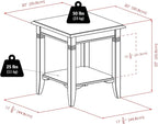 Winsome Nolan End Table, for Living Room, Bedroom, Cappuccino