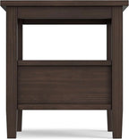 SIMPLIHOME Warm Shaker SOLID WOOD 20 inch Wide Rectangle Transitional End Table in Warm Walnut Brown for the Living Room and Bedroom