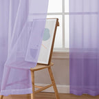 OWENIE Extra Long Sheer Curtains 96 inches Long for Bedroom Living Room, Rod Pocket Light Weight Soft Voile Sheer Curtains, Airy Solid Color Privacy Light Filtering Curtains, Each 42Wx96L inch