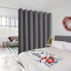 NICETOWN Wall Curtain for Bedroom, Room Divider Curtain for Doorways, Vertical Blind for Sling Door, Privacy Sound Reduction Curtains Room Dividers for Patio (Grey, 1 Panel, 8ft Tall x 8.3ft Wide)