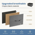 DUMOS Dresser for Bedroom, 5 Storage Drawers, Wide Fabric Closet Chests Organizer Tower Furniture with Wooden Top Metal Frame for Clothes, Guest Room, Living Room, Hallway, Entryway