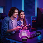 Attivolife Gamepad 3D Illusion Lamp, Controller Night Light with Remote Control + Timer 16 Color Changing Desk Lamp Kids Gamer Room Decor Plug in Best Cool Festival Birthday Gift for Boy Men