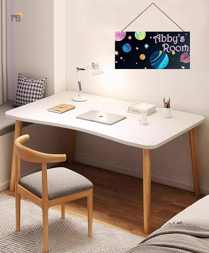 Personalized Galaxy Star Sign Solar System Signs Custom Name Decoration Exquisite Decorative Signs for Kids Room Baby Nursery Door Wall Art Decor Outer Space Themed Decor For Girls Bedroom Boys Room